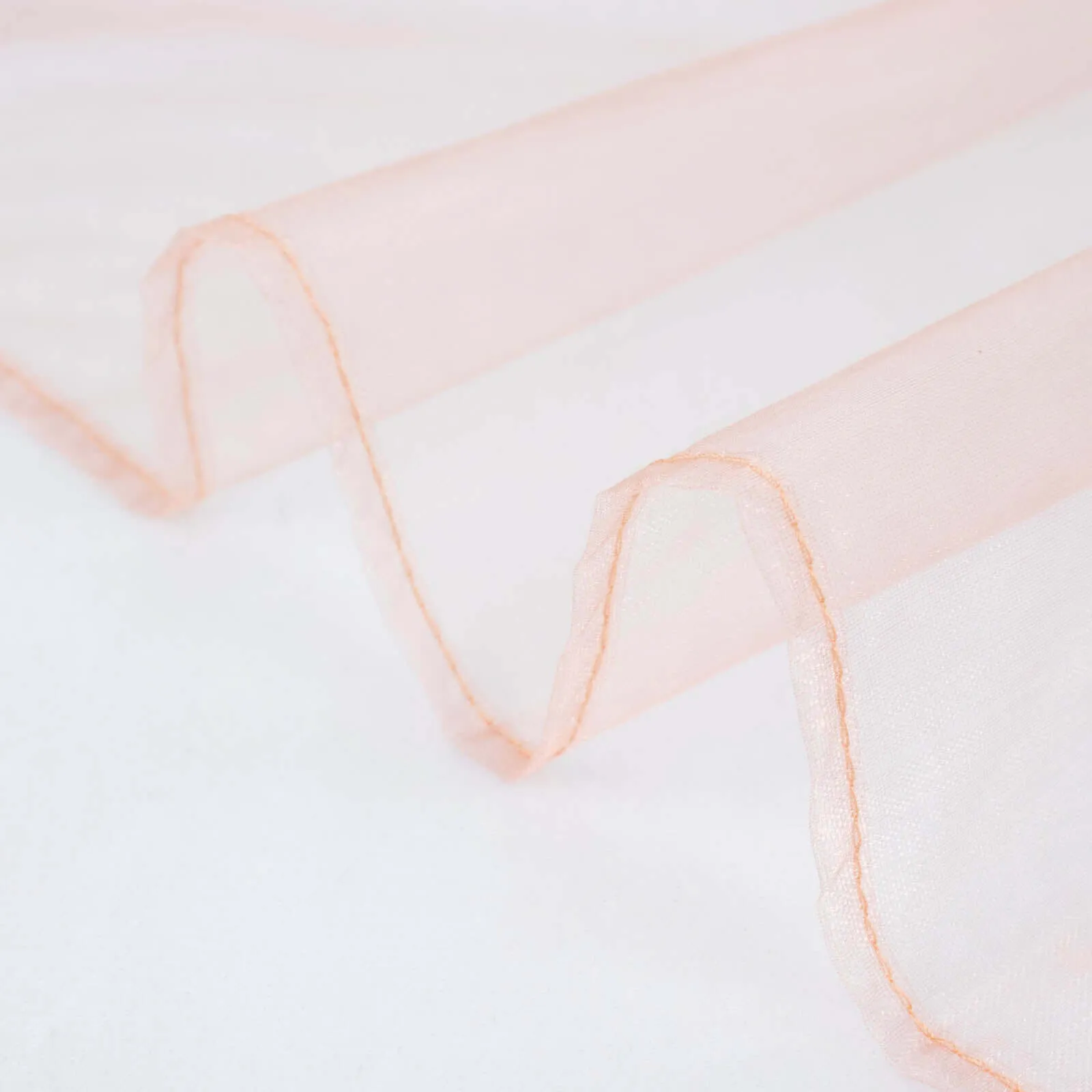 10 Pack Dusty Rose Sheer Organza Decorative Dinner Table Napkins - 23"x23"