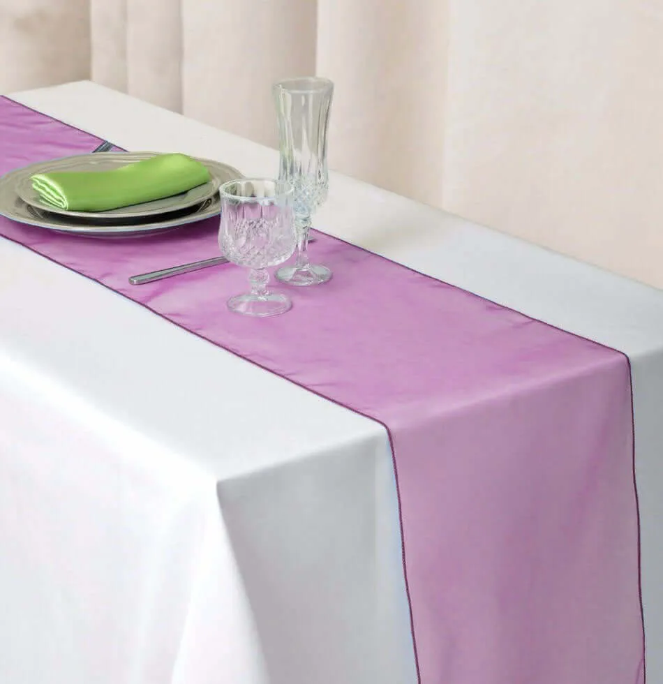 10 Pack Fuchsia Sheer Organza Table Runners - 14"x108"