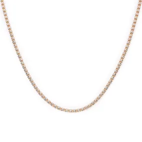 10K Rose Gold 2.5mm Ice Chain Available In Sizes 18"-26"