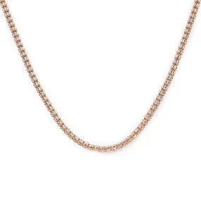 10K Rose Gold 3.35mm Ice Chain Available In Sizes 18"-26"