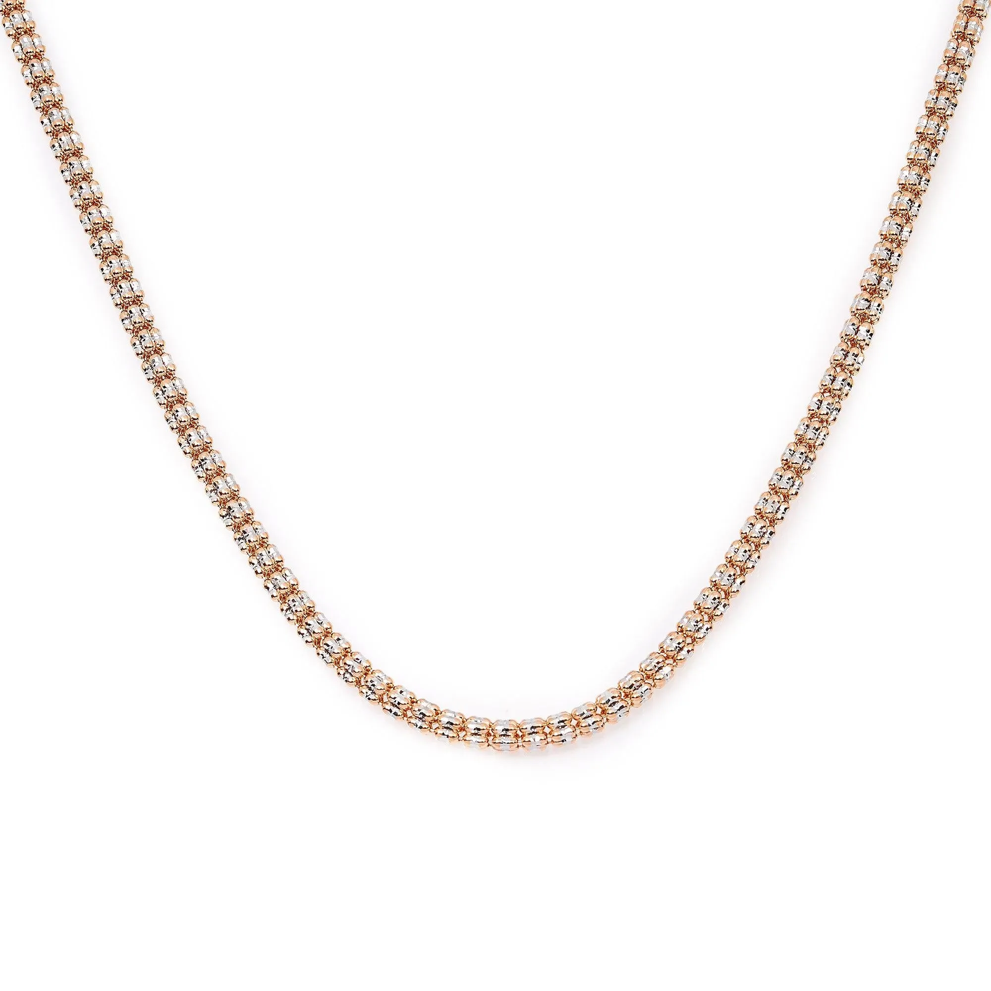 10K Rose Gold 3.35mm Ice Chain Available In Sizes 18"-26"