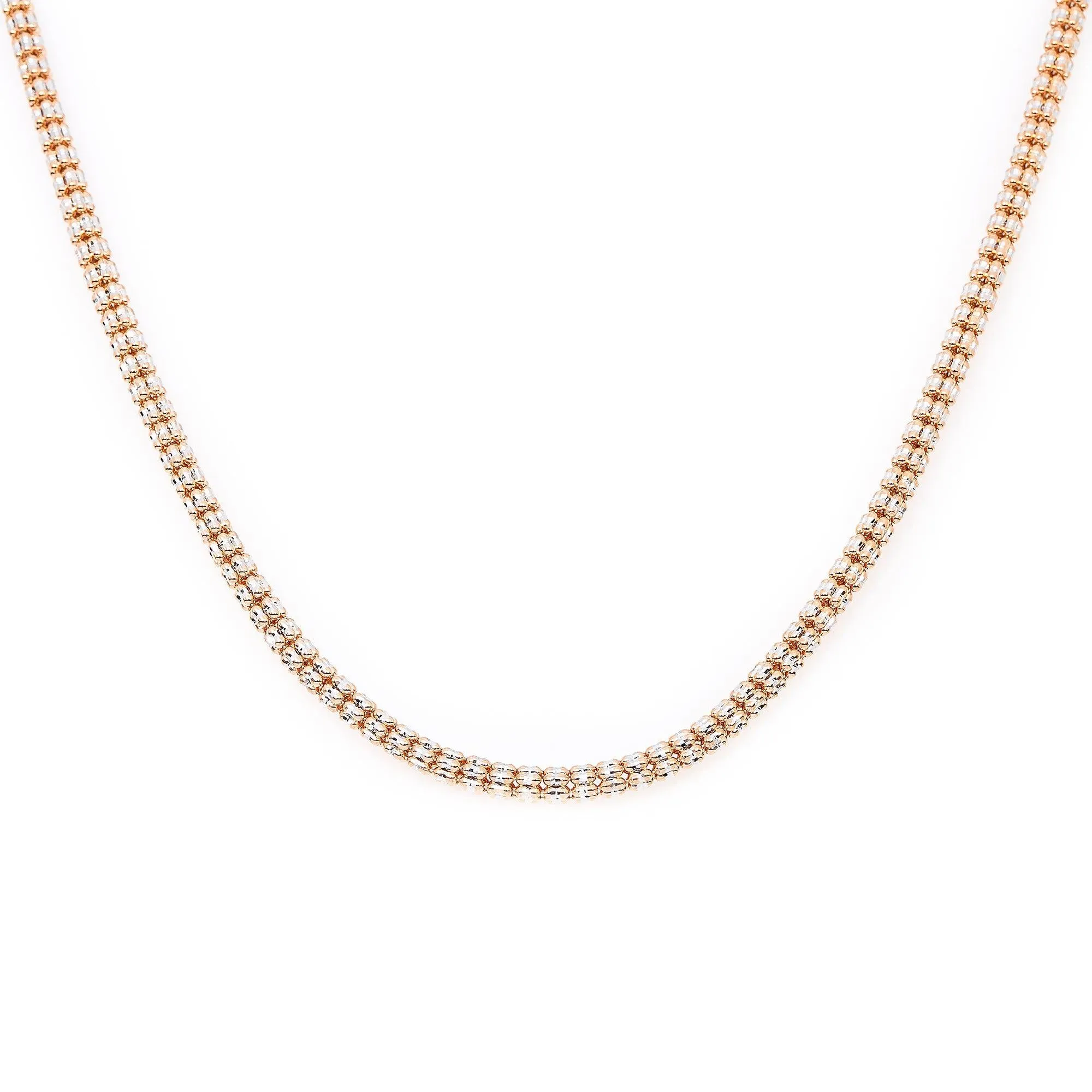 10K Rose Gold 3.40mm Ice Chain Available In Sizes 18"-26"