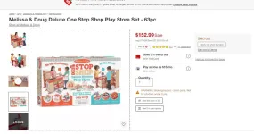 111221005 Melissa & Doug Deluxe One Stop Shop Play Store Set - 63pc