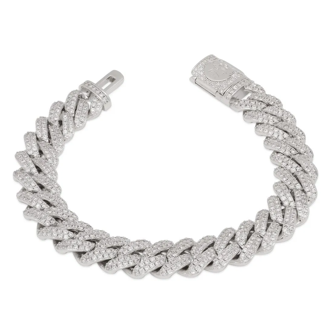 12mm Iced Diamond Cut Miami Cuban Link Bracelet