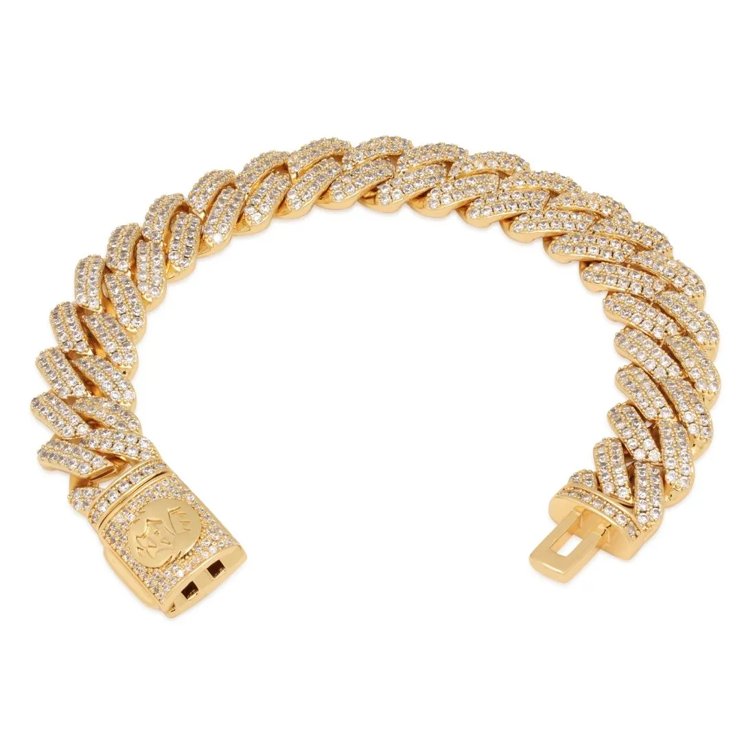 12mm Iced Diamond Cut Miami Cuban Link Bracelet