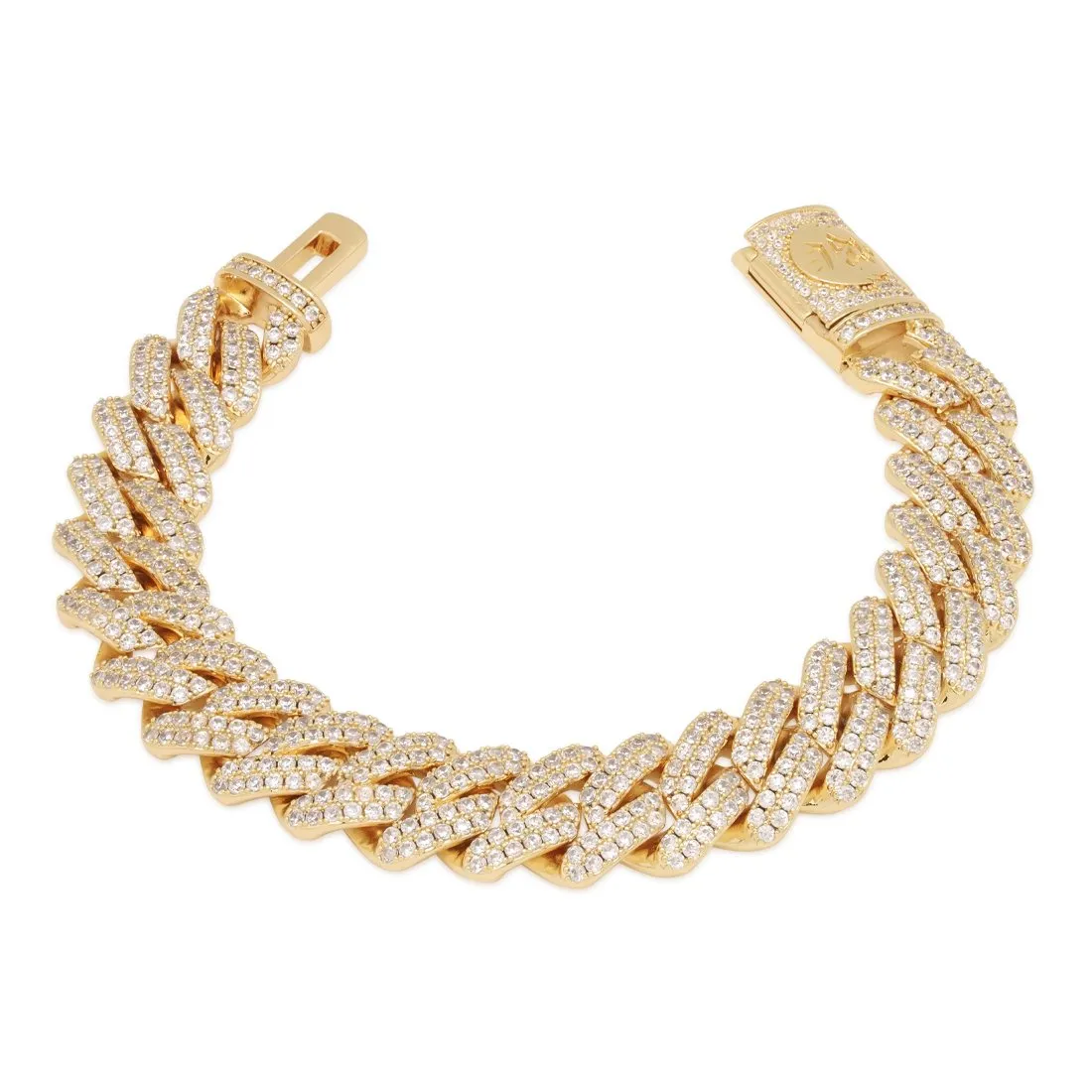 12mm Iced Diamond Cut Miami Cuban Link Bracelet