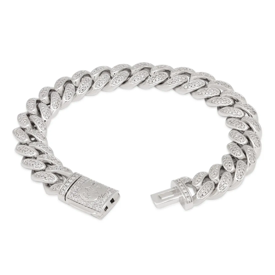 12mm Iced Miami Cuban Link Bracelet