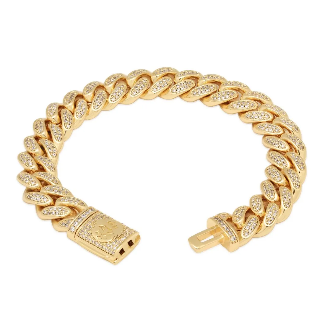 12mm Iced Miami Cuban Link Bracelet