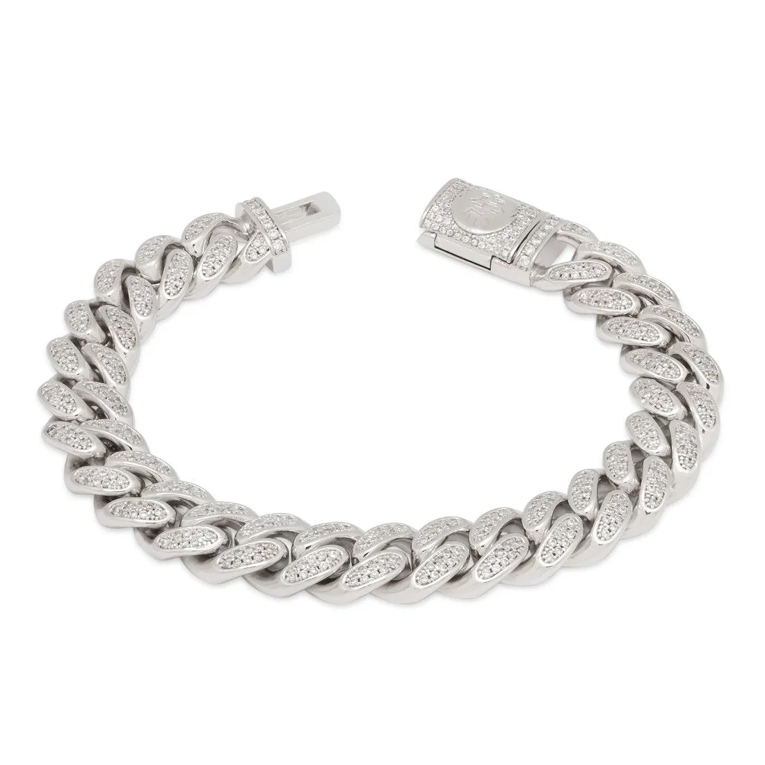 12mm Iced Miami Cuban Link Bracelet