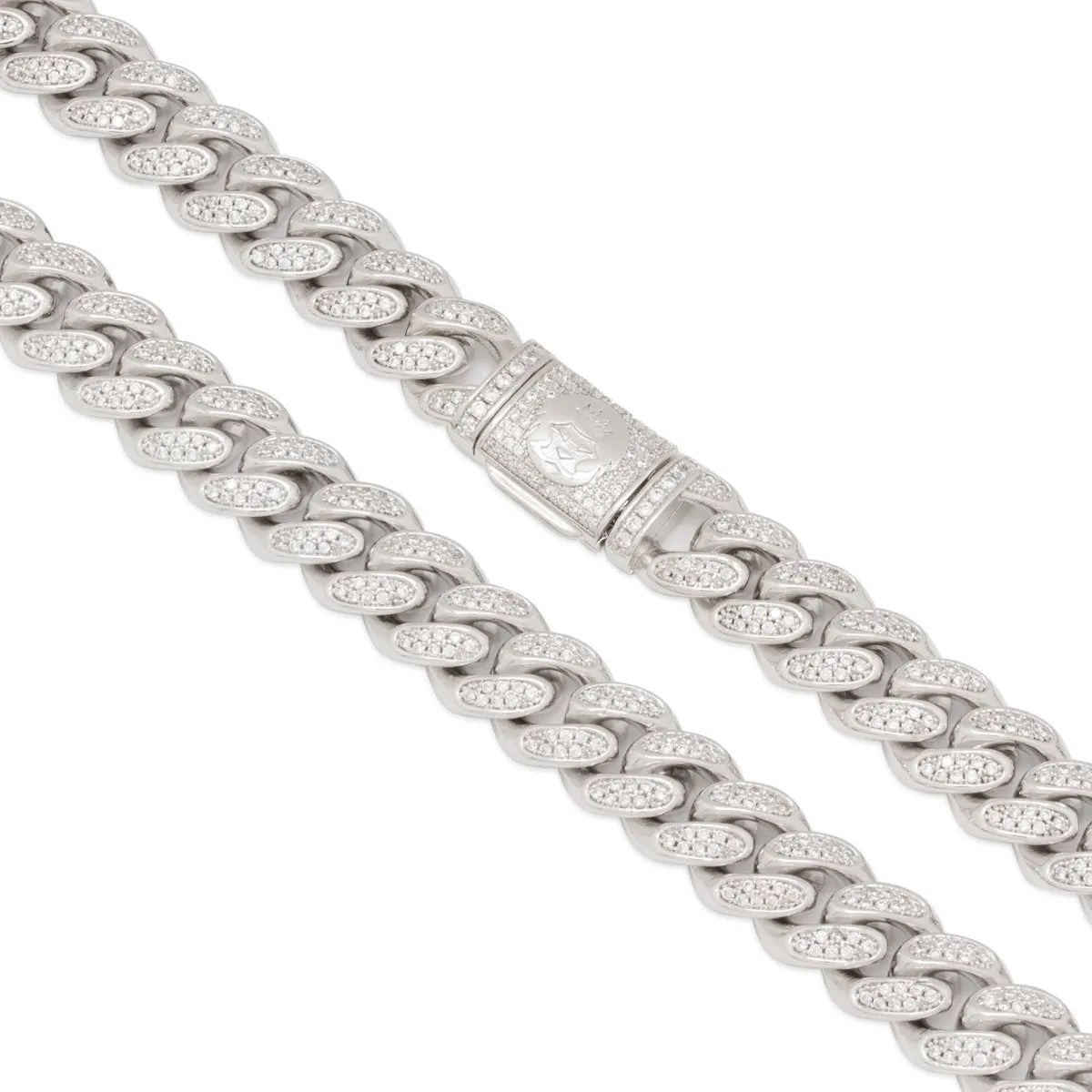 12mm Iced Miami Cuban Link Chain