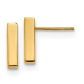 14k Gold Bar Post Earrings