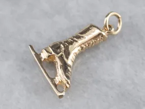 14K Gold Ice Skate Charm