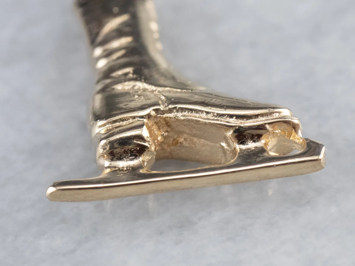 14K Gold Ice Skate Charm