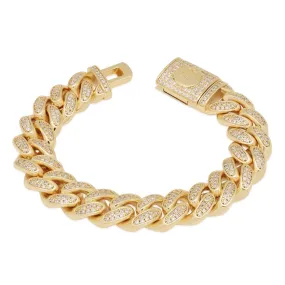 15mm Iced Miami Cuban Link Bracelet