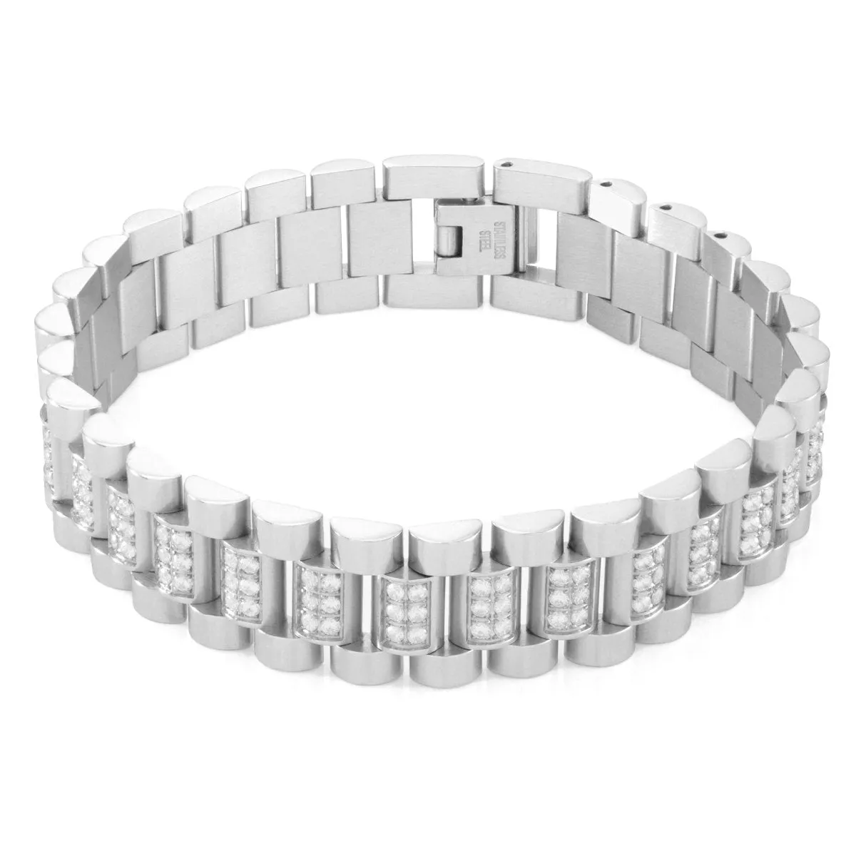 15mm Iced Rollie Link Bracelet