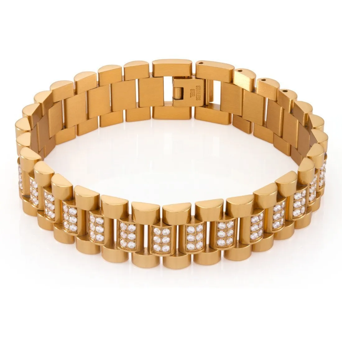 15mm Iced Rollie Link Bracelet