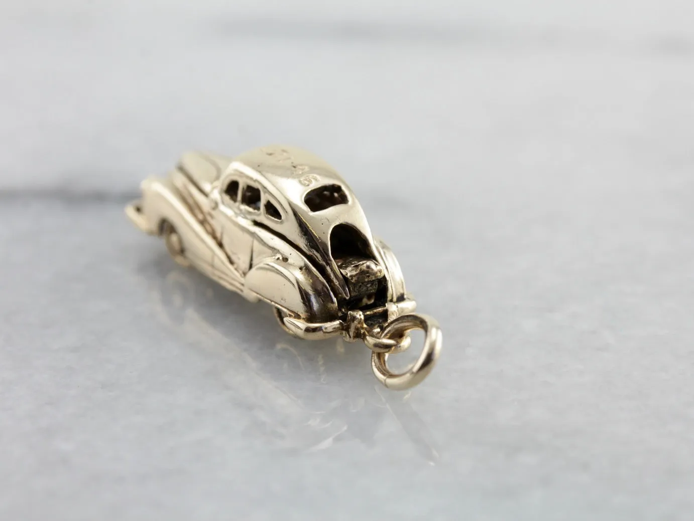 1940's Moving Parts Car Charm with Engraving Date 12.1.46