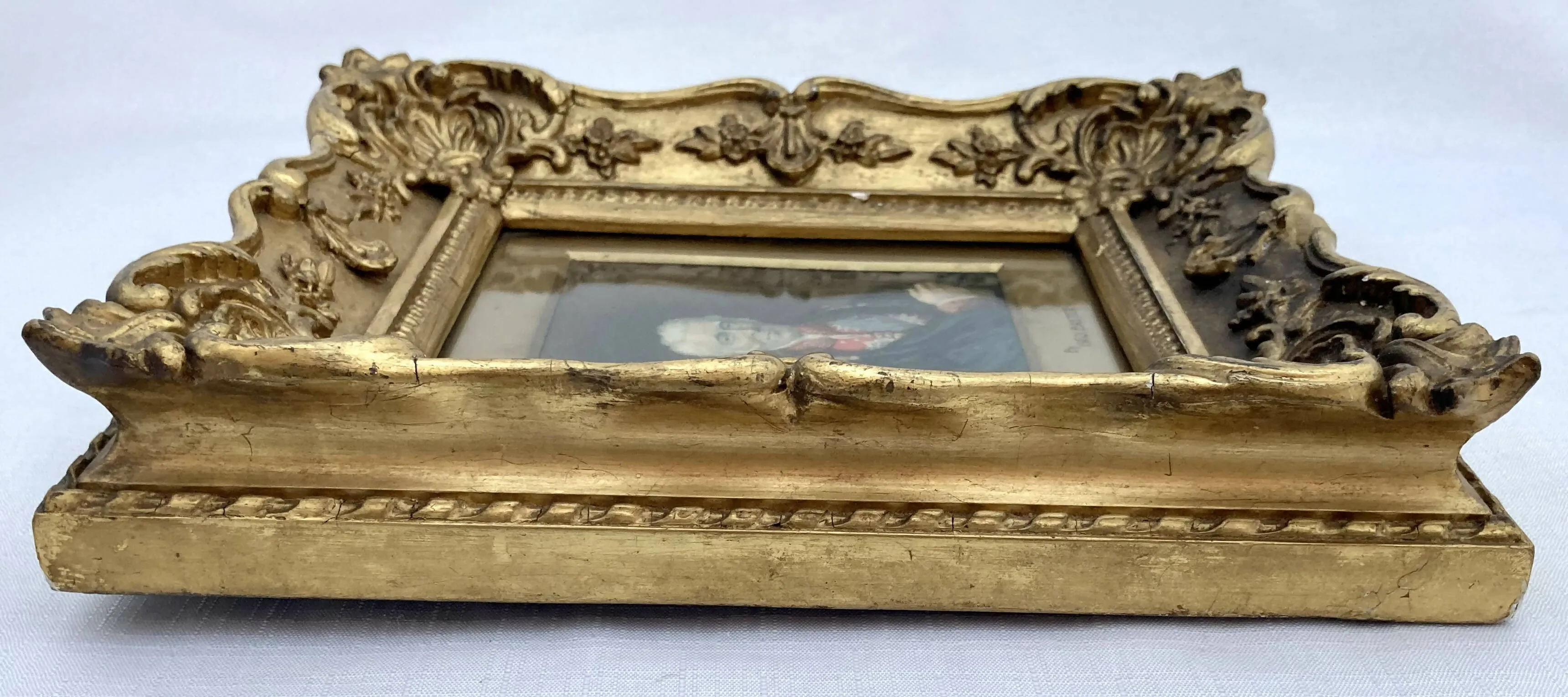 19th Century Gilt Framed George Baxter Print of The Duke of Wellington.