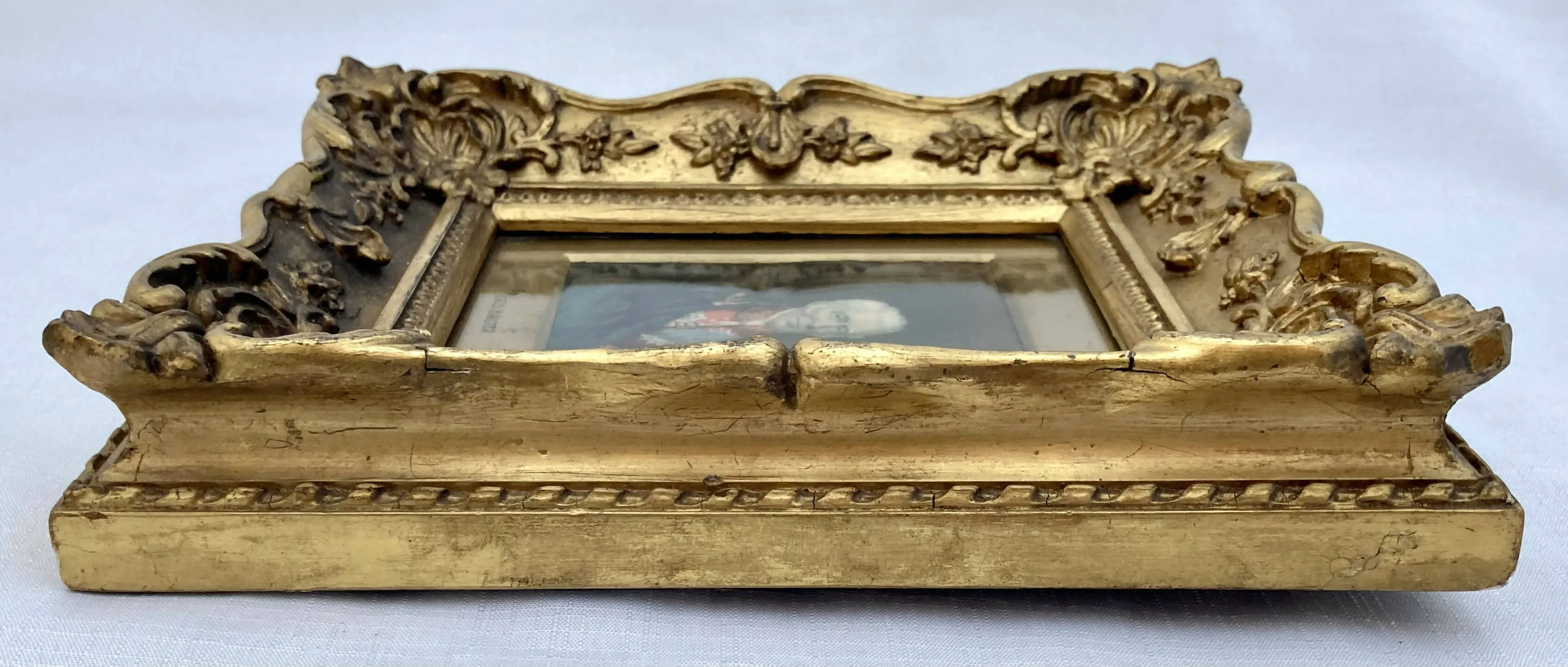 19th Century Gilt Framed George Baxter Print of The Duke of Wellington.