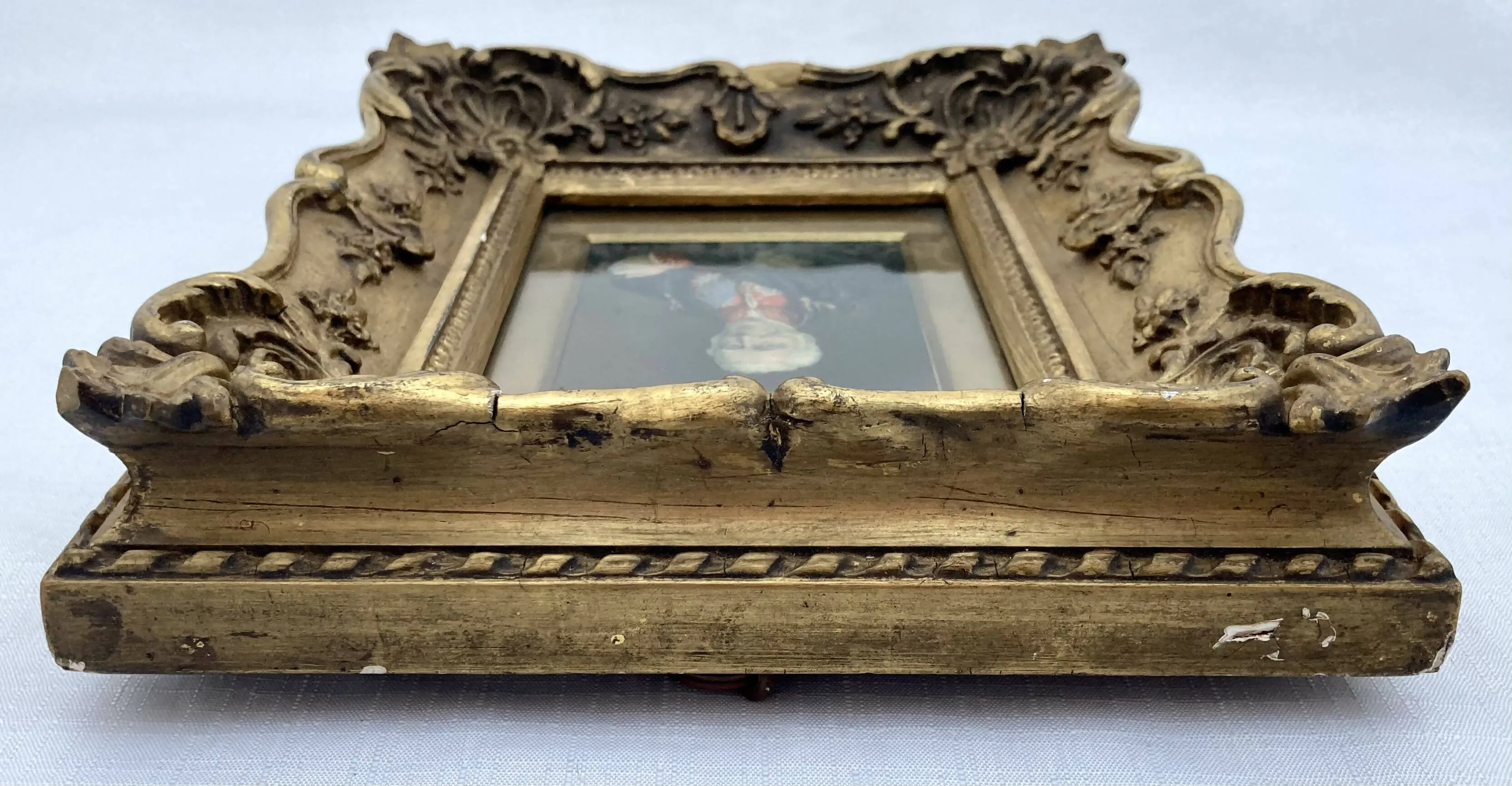 19th Century Gilt Framed George Baxter Print of The Duke of Wellington.