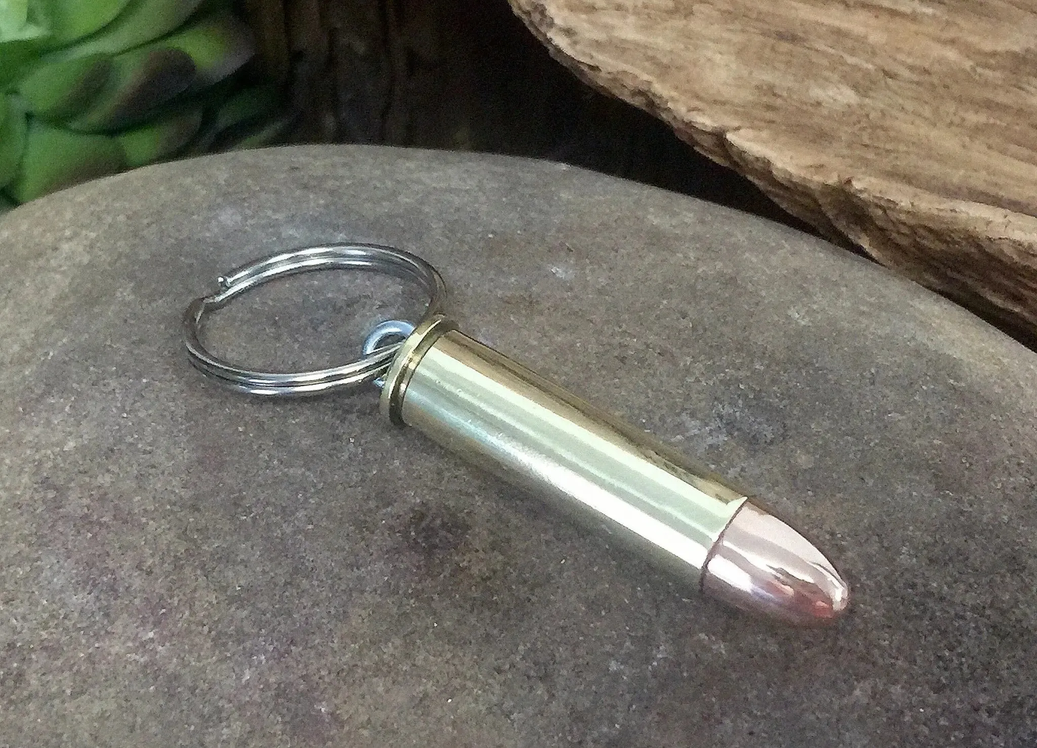 357 Magnum Bullet Keychain, Keyring, Real Bullet, 357 Mag