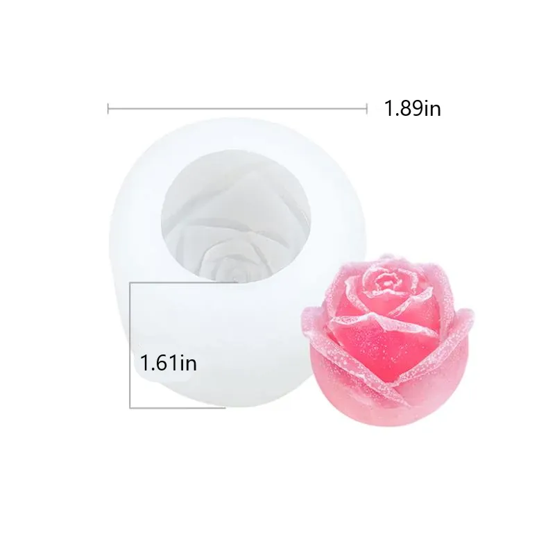 3D Silicone Rose Shape Ice Cube Mold