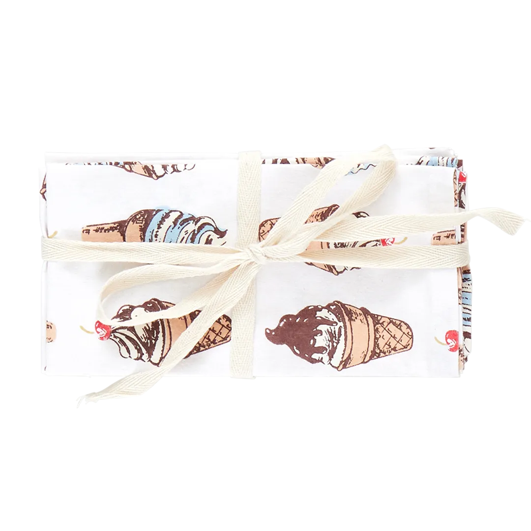 4-Pack Napkin Set - Vintage Soft Serve