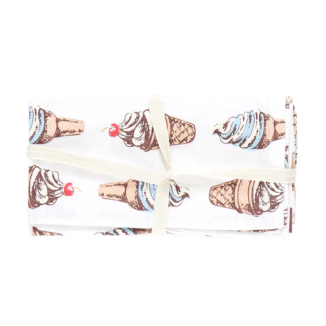 4-Pack Napkin Set - Vintage Soft Serve