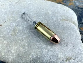 40 Caliber Bullet & Brass Casing Zipper Pull