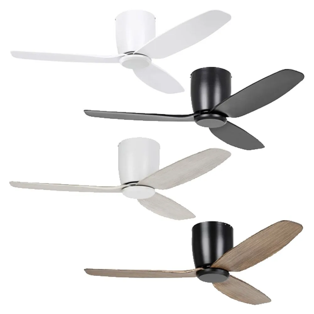 44" Seacliff Dc Ceiling Fan In White, Black, White/Gessami Oak Or Black/Light Walnut