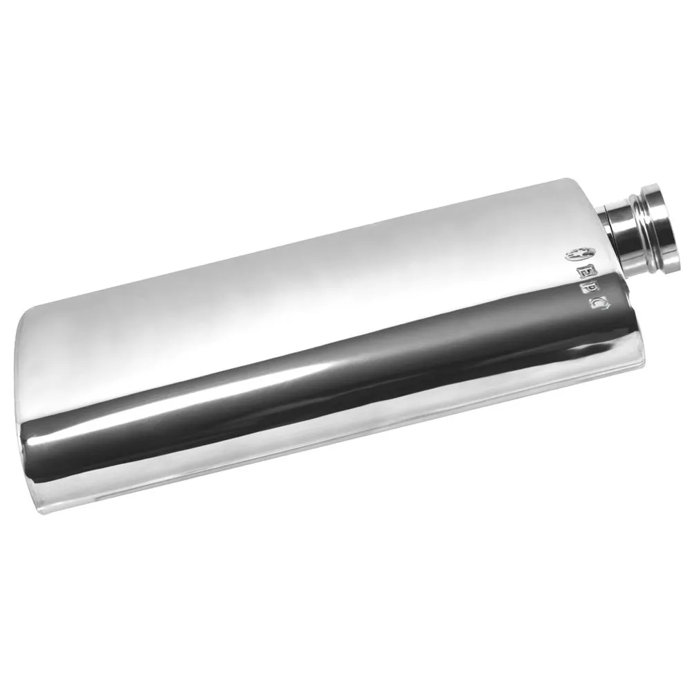 8oz Plain Tall Pewter Hip Flask