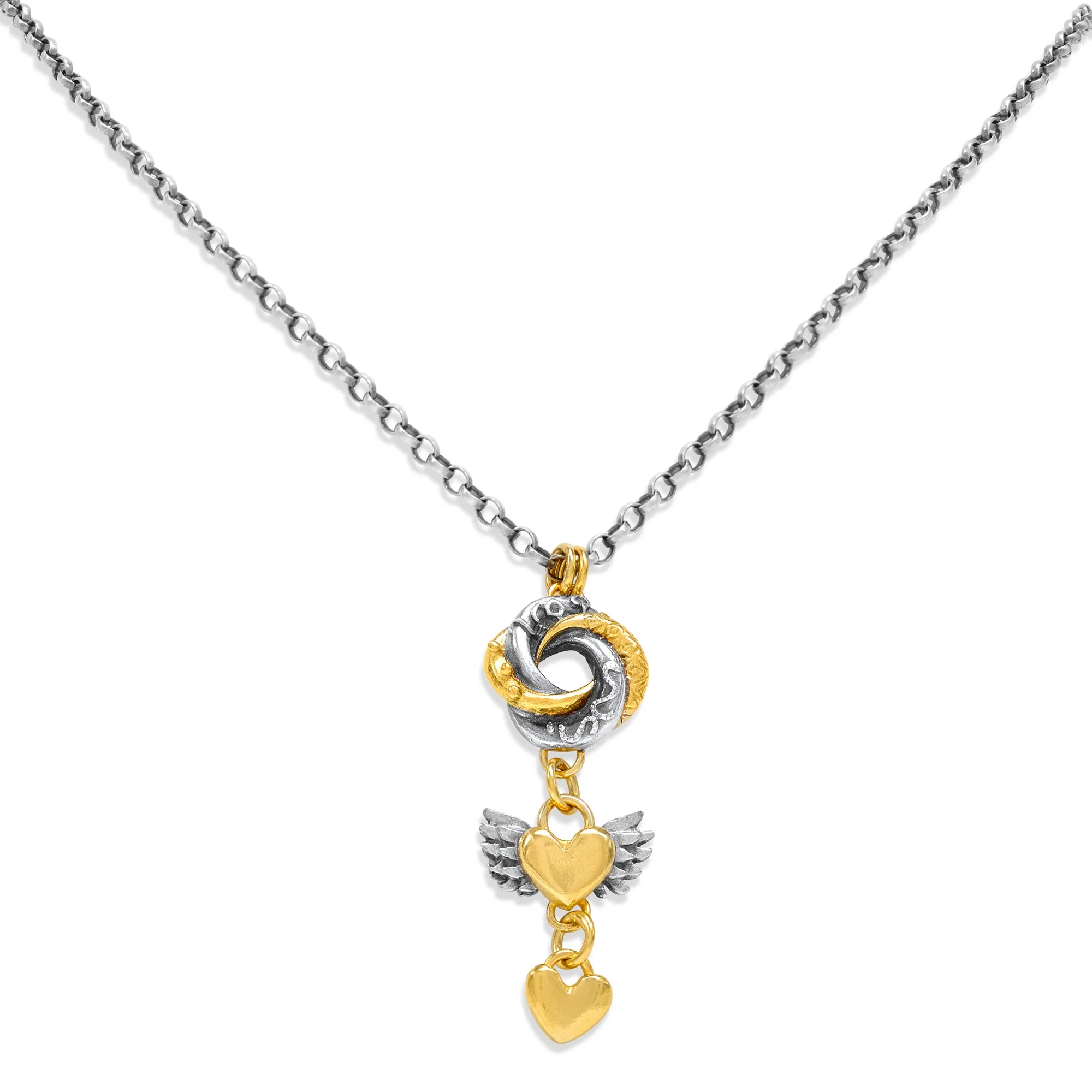 Algerian Loveknot Triple Drop Necklace