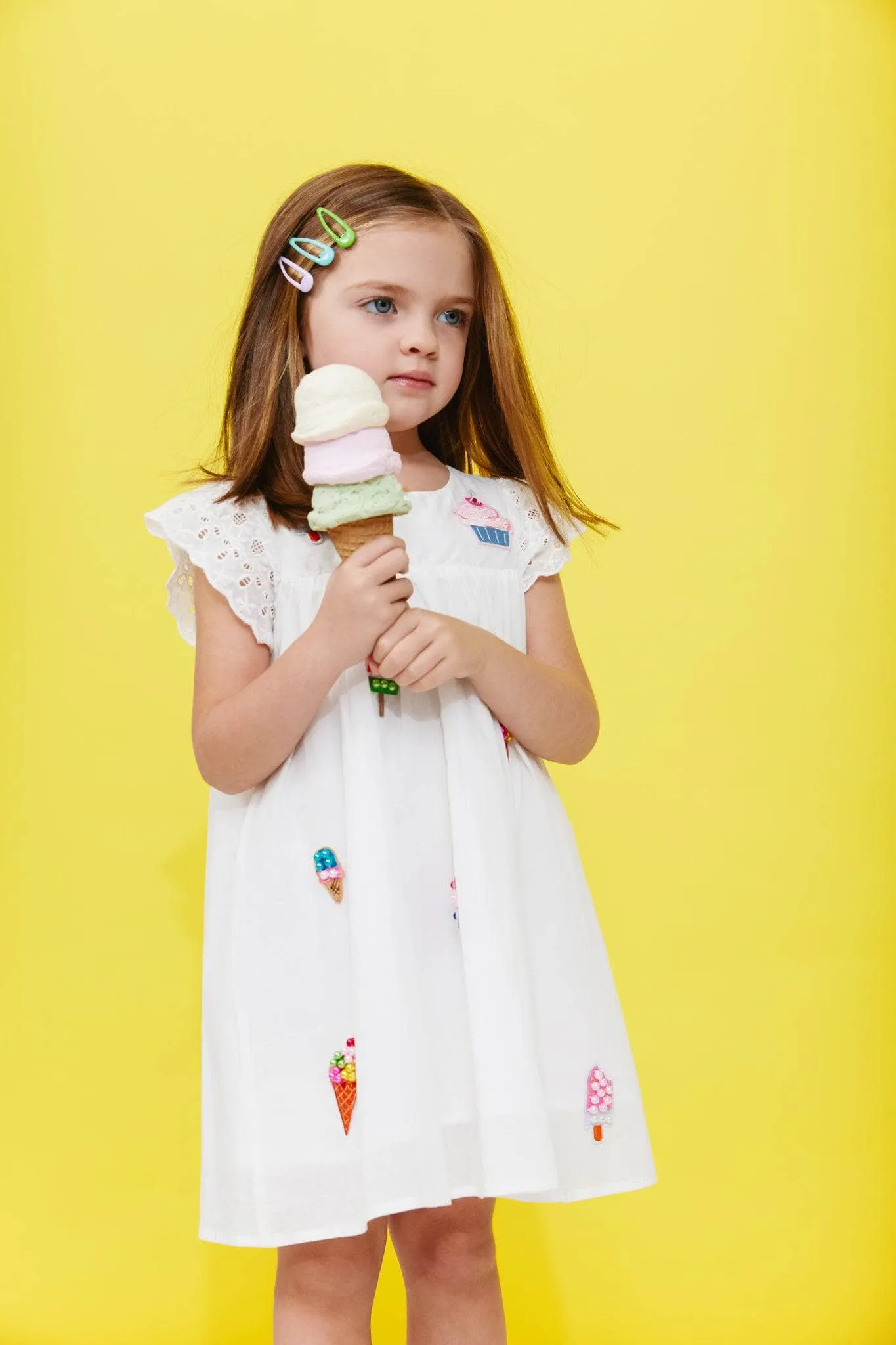 All About Beaded Ice Cream Ruffle Dress