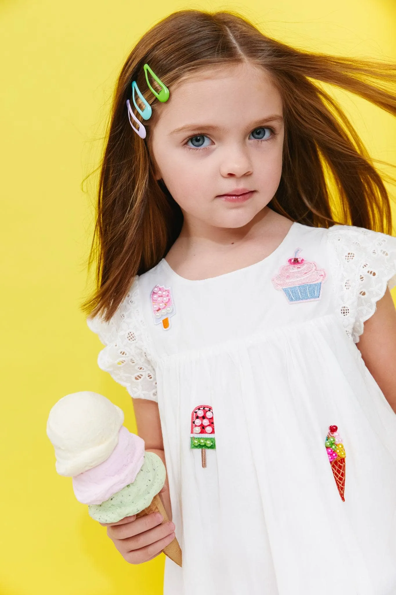 All About Beaded Ice Cream Ruffle Dress