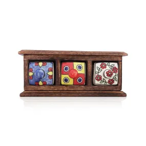 Almirah with 3 Drawer | Mini Wooden Box/ Storage Box for Home