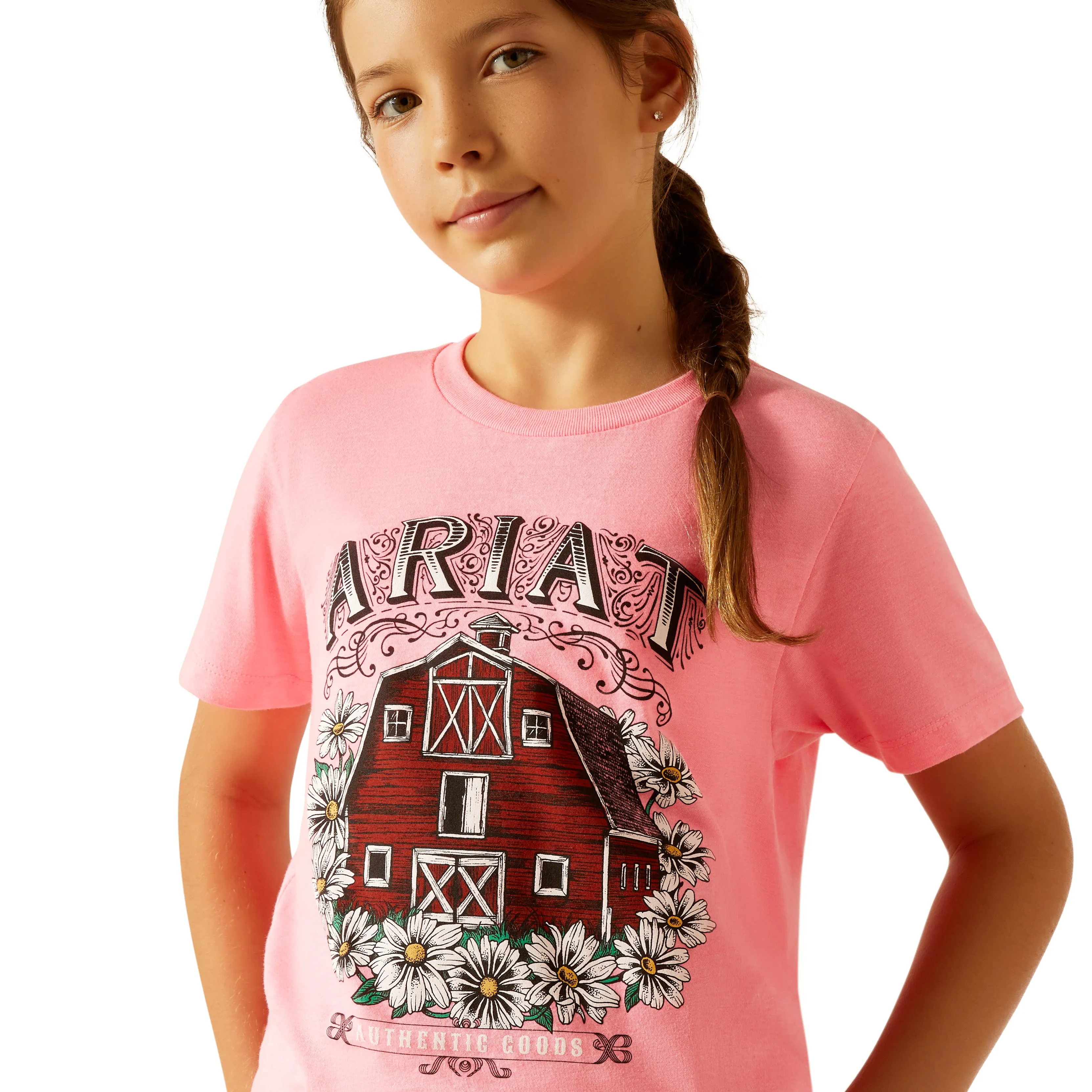 Ariat Girl's Floral Farm Pink Ice Short Sleeve T-Shirt 10051774