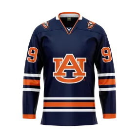 Auburn Dark Custom Sublimated With Twill Authentic Replica Jersey