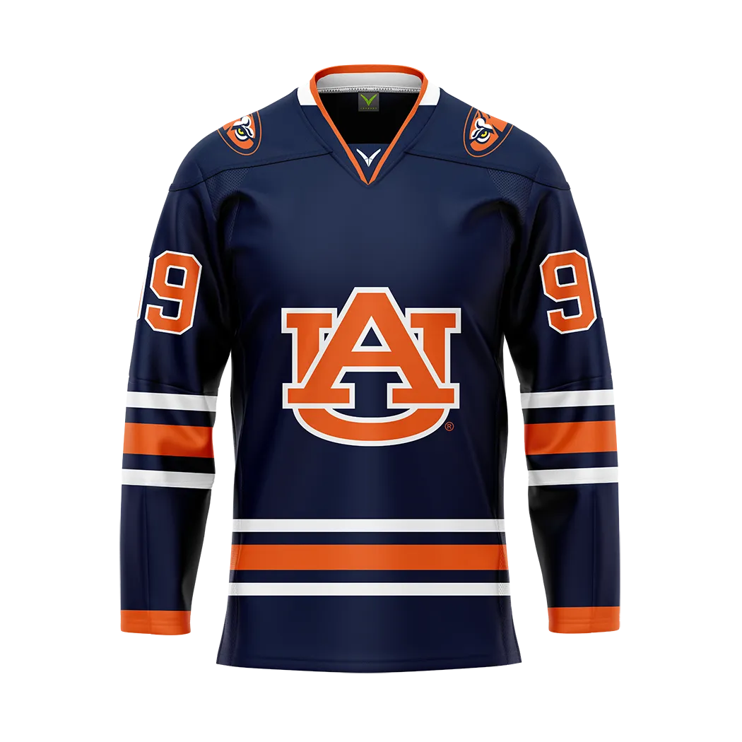 Auburn Dark Custom Sublimated With Twill Authentic Replica Jersey