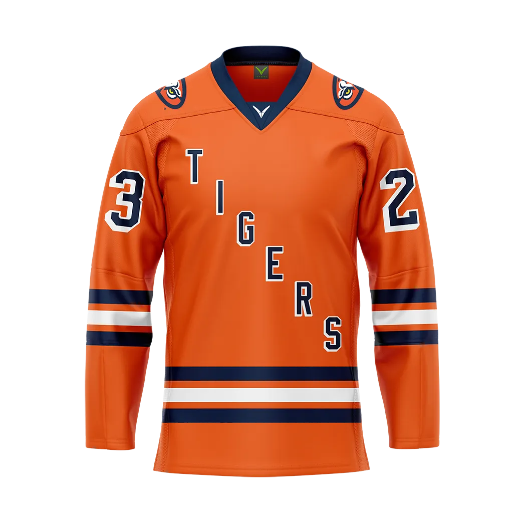 Auburn Orange Custom Sublimated With Twill Authentic Replica Jersey