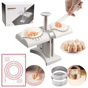 Automatic Dumpling Maker Household Double Head Dumpling Making Machine Mould Quick Empanadas Pierogi Kitchen Tools Accessories