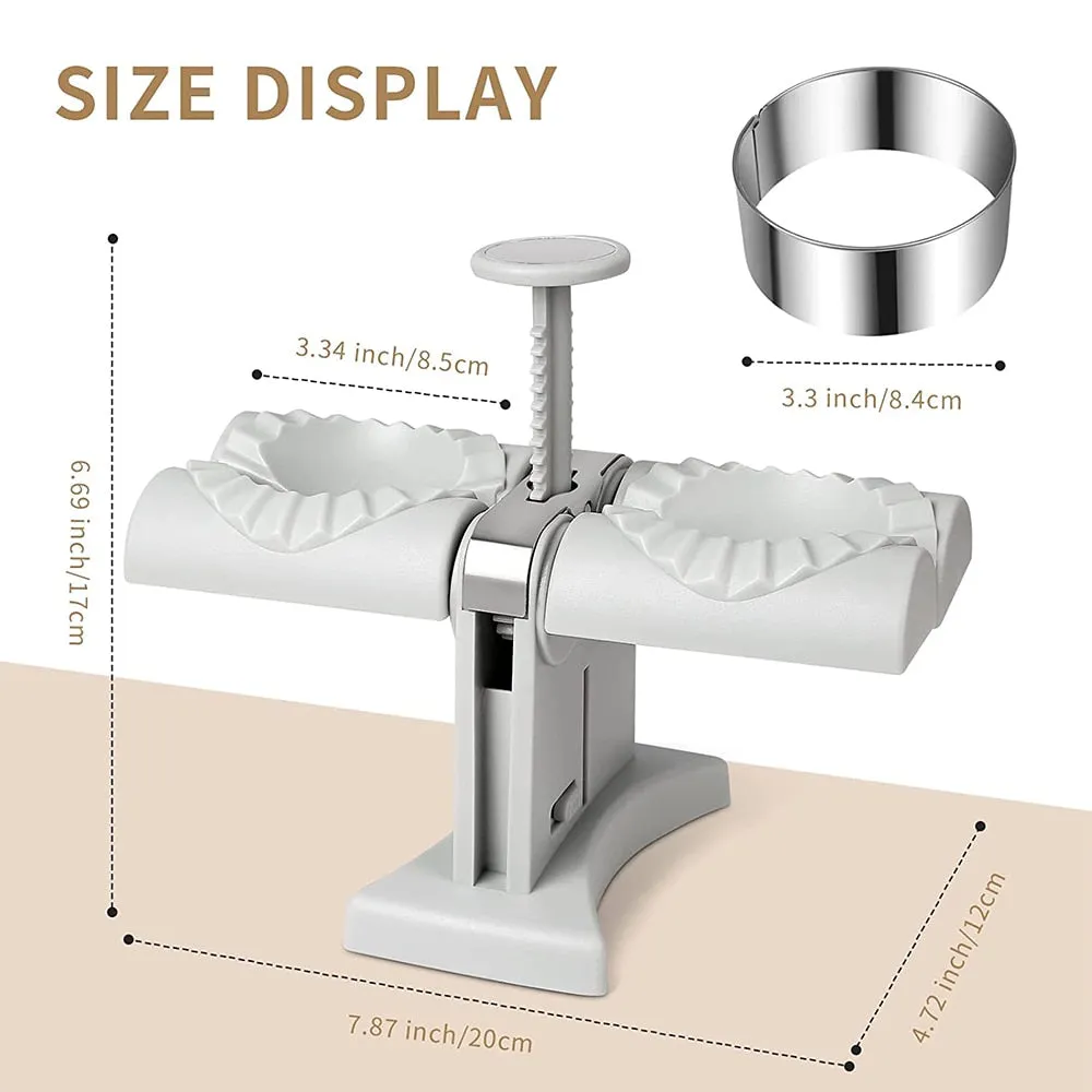 Automatic Dumpling Maker Household Double Head Dumpling Making Machine Mould Quick Empanadas Pierogi Kitchen Tools Accessories