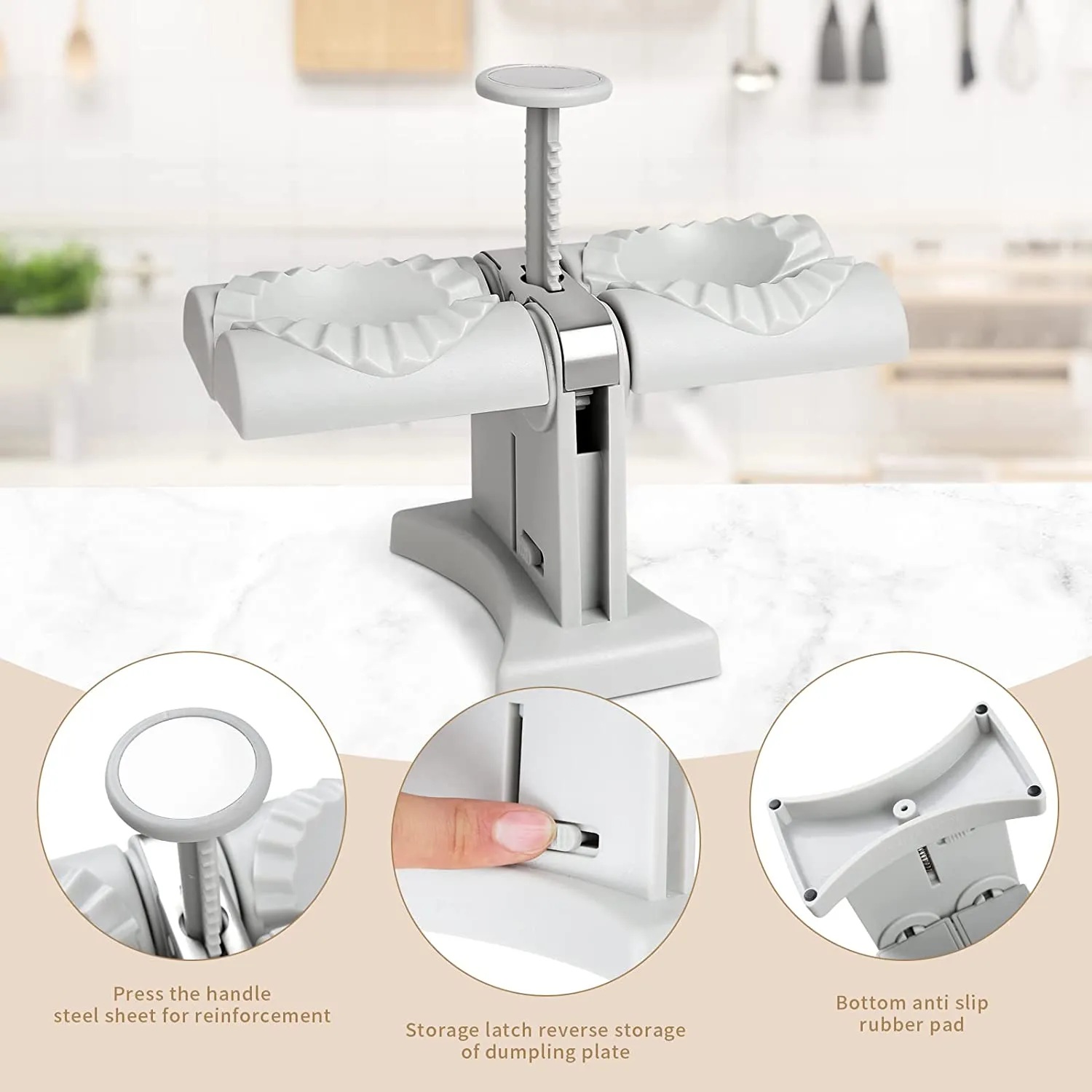 Automatic Dumpling Maker Household Double Head Dumpling Making Machine Mould Quick Empanadas Pierogi Kitchen Tools Accessories