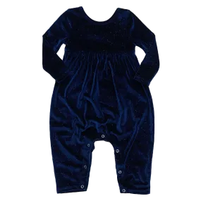 Baby Girls Velour Steph Jumper - Navy Sparkle