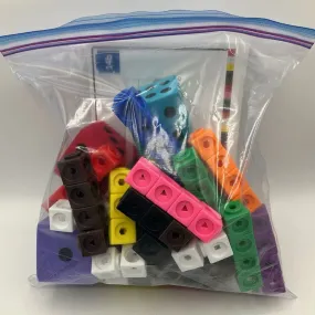 Bag Of Counting Linking Cubes & Dice