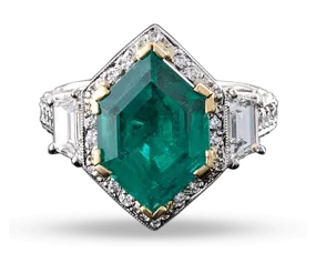 Beaudry Colombian Emerald and Diamond Ring, 4.72 Carats