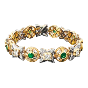 Beaudry Emerald and Diamond Bracelet