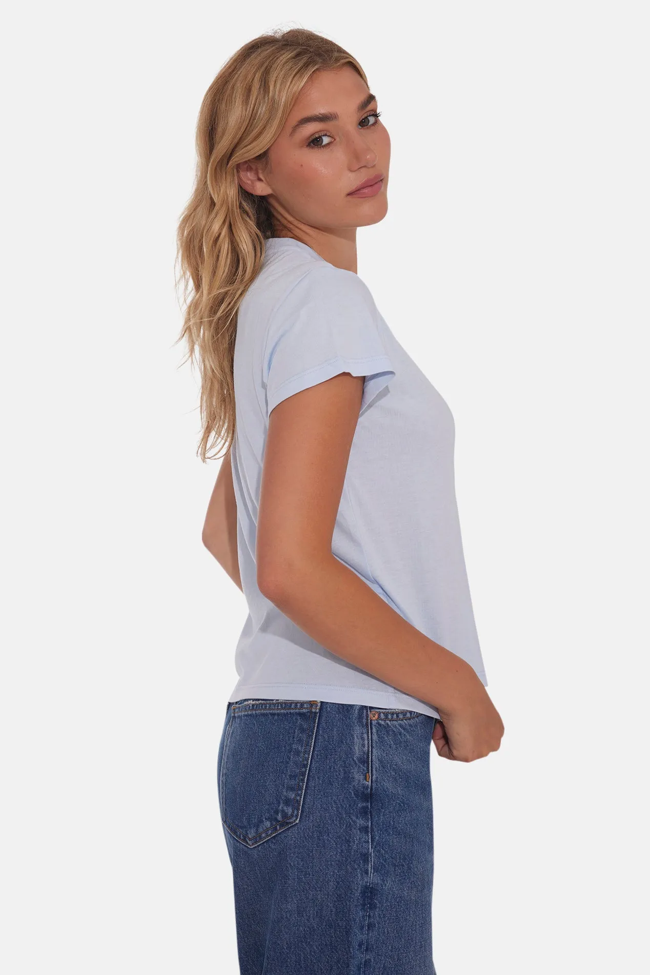 Bebe Lux Tee Ice Blue