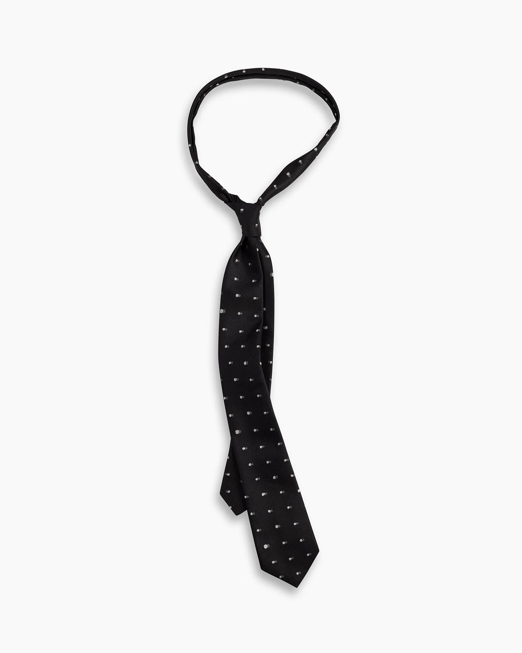 Black Signature Polka Handmade Silk Tie