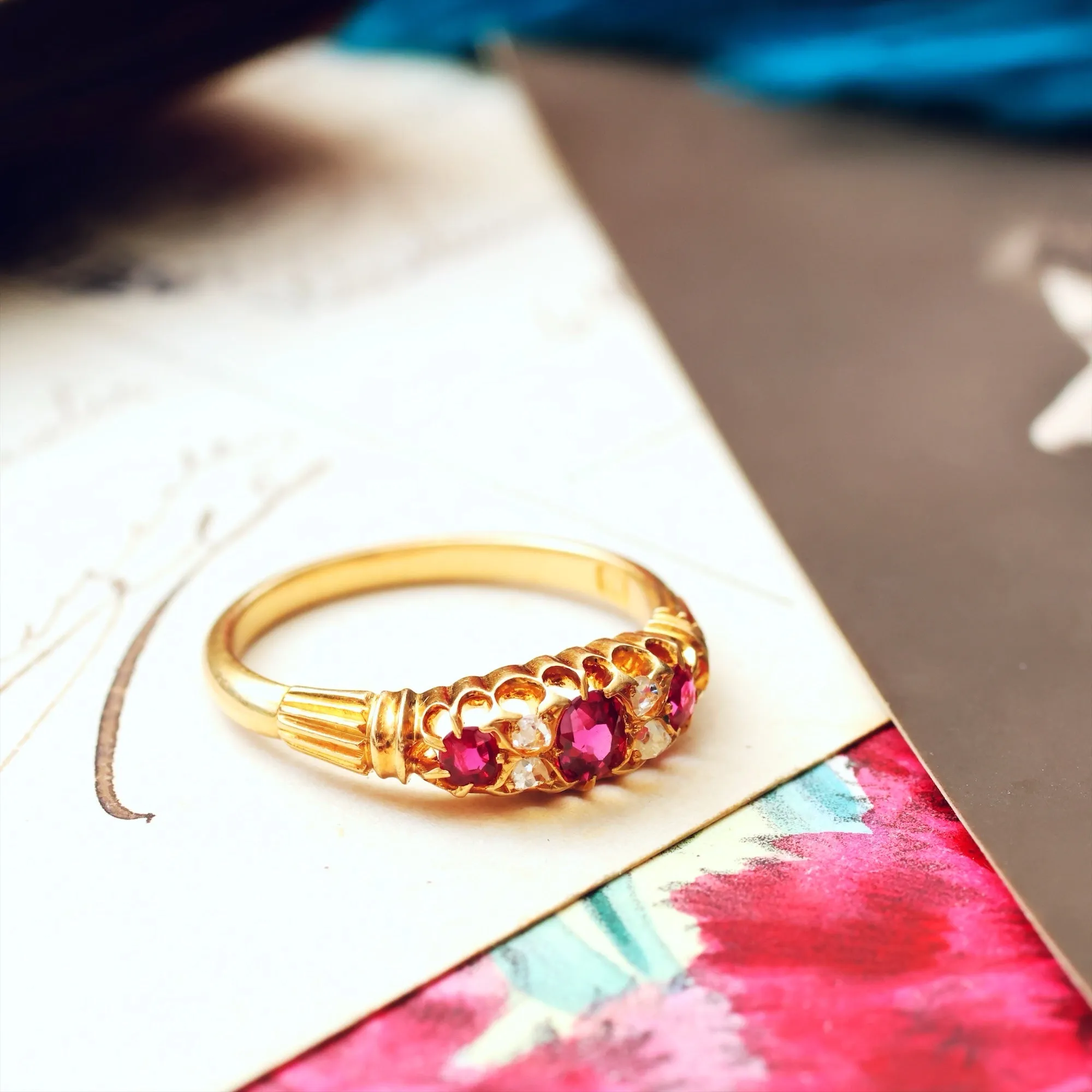 Bless'd Antique Ruby & Diamond Ring