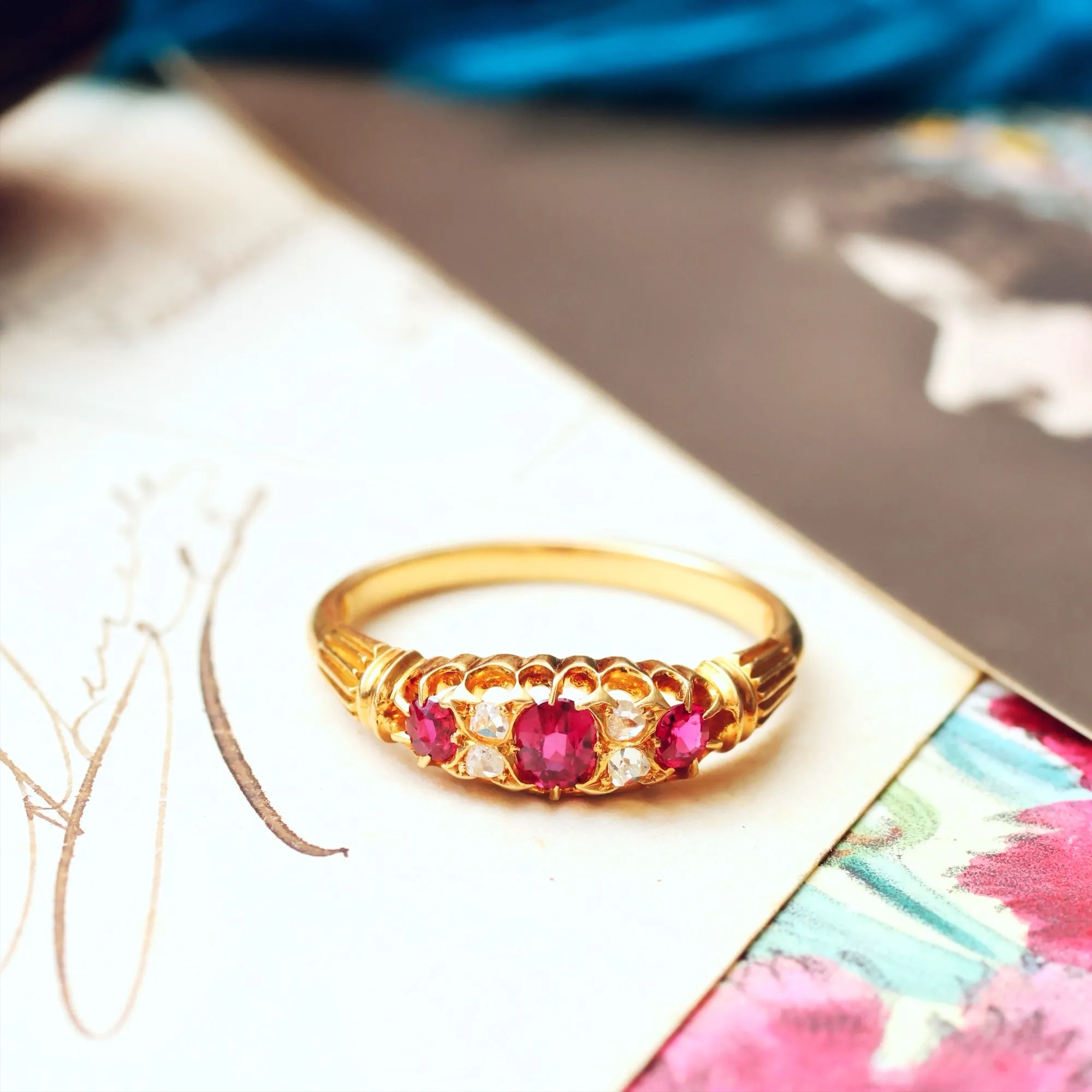 Bless'd Antique Ruby & Diamond Ring